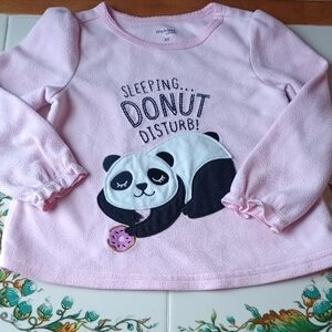 Carter's Girls 🐼 Donut 🍩 Disturb!💤 Fleece Sleep Shirt